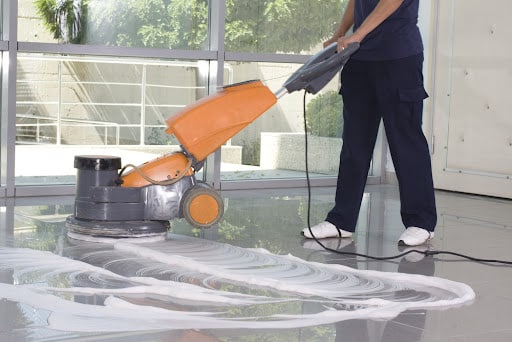 Cleaning the floor